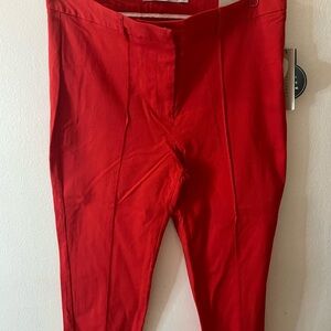 Larry Levine Red Tailored Dress Pants